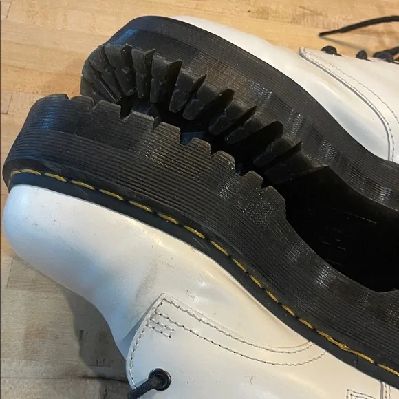 Dr. Martens White Platform Combat Boots - Picture 10 of 10